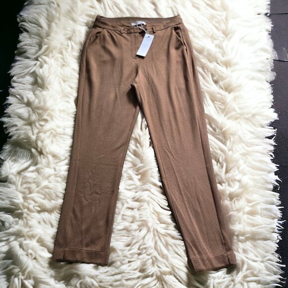 NWT ADYSON PARKER Dot Jacquard Split Hem in Natural Jacquard Size 8 - Picture 1 of 7